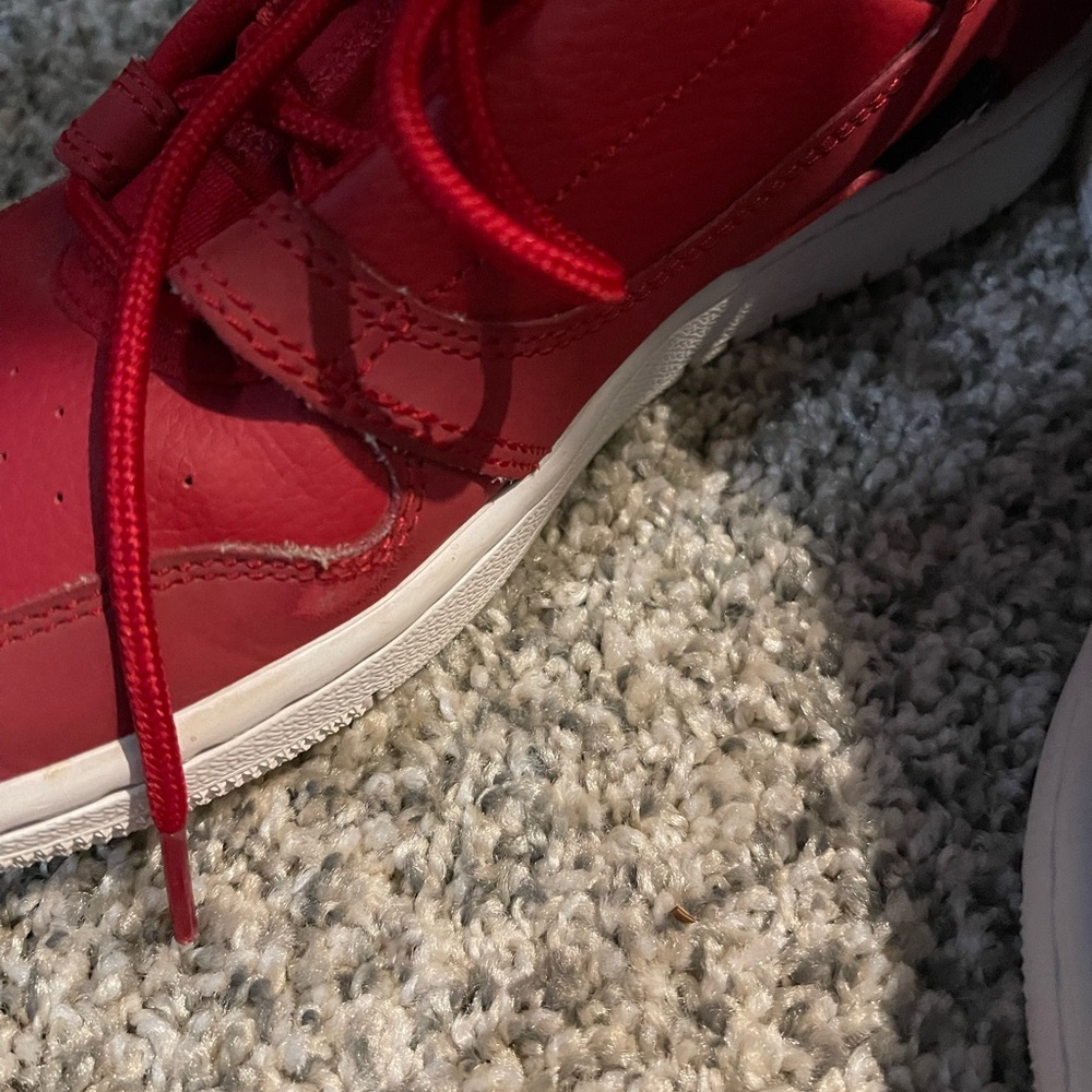 Nike Kids Red High-Top Sneakers Jordan - Picture 7 of 16